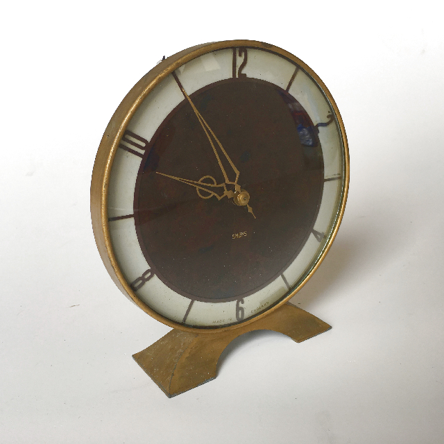 CLOCK, Mantel Clock - 1930s Gold Smiths